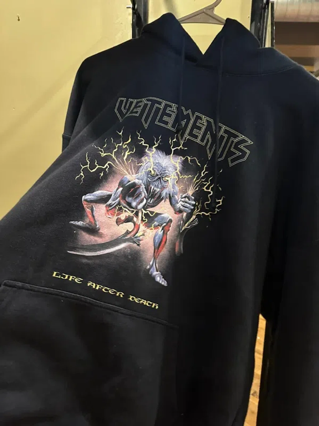 Vetements パーカー life after death Pre-owned Vetements Life After Death Metallica Hoodie In Black