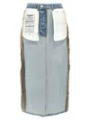 Vetements Reversible High-waisted Patch Pocket Skirt In Light Blue