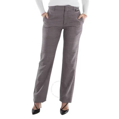 Vetements Light Pink Check Tailored Trousers