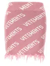 Vetements Woman Mini Skirt Pink Size S Merino Wool In Light Pink