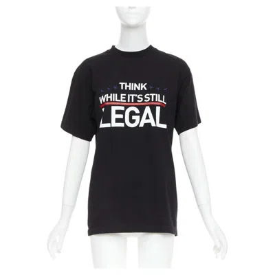 Pre-owned Vetements Limited Edition Global Intelligence Human Rights Legal Tshirt Xs In Black