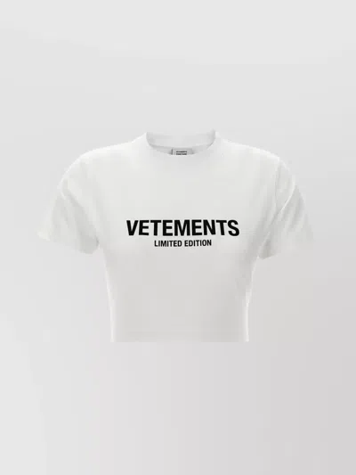 Vetements Limited Edition Logo T-shirt In White