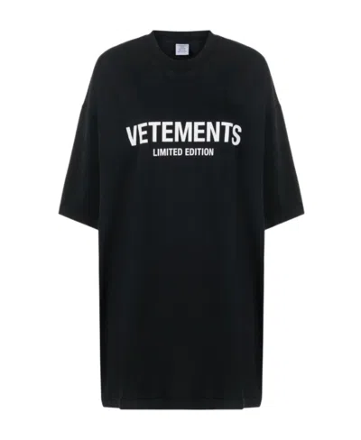 Vetements Limited Edition Logo-print Cotton T-shirt In Black