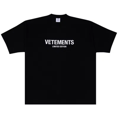 Pre-owned Vetements Limited Edition Logo T-shirt 'black/white' | Men's Size M