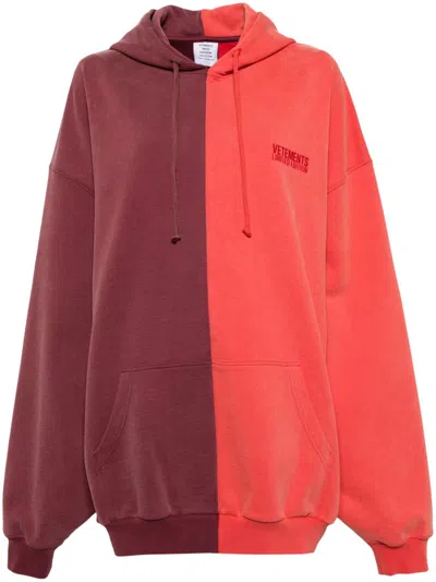 Vetements Logo Hoodie In 红色