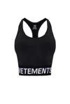 VETEMENTS VETEMENTS LOGO UNDERBAND SLEEVELESS SPORTS TOP