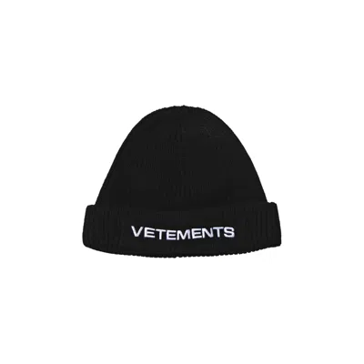 Pre-owned Vetements Logo Beanie 'black' | Men's Size L