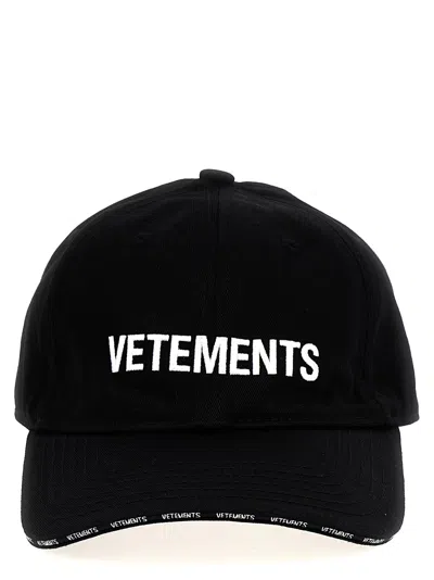 Vetements Logo Cap In Black