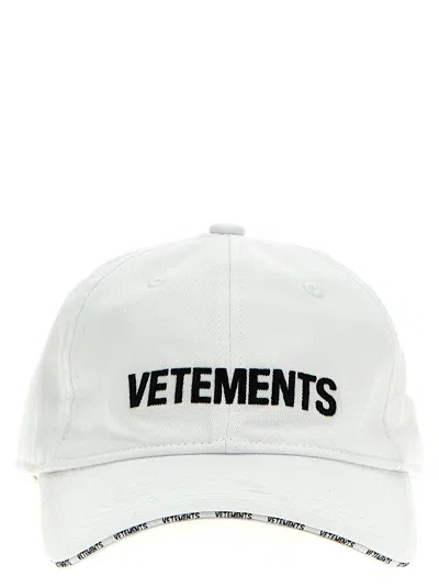 Vetements Women Logo Cap In White