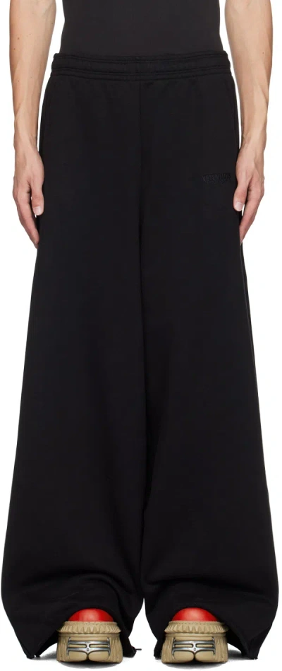 Vetements Logo Casual Pants In Black