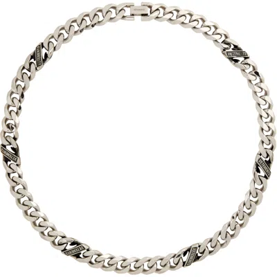 Vetements Logo Chain Necklace In Silver 53354538