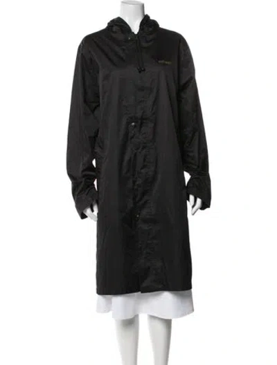 Pre-owned Vetements Logo Coat In Black