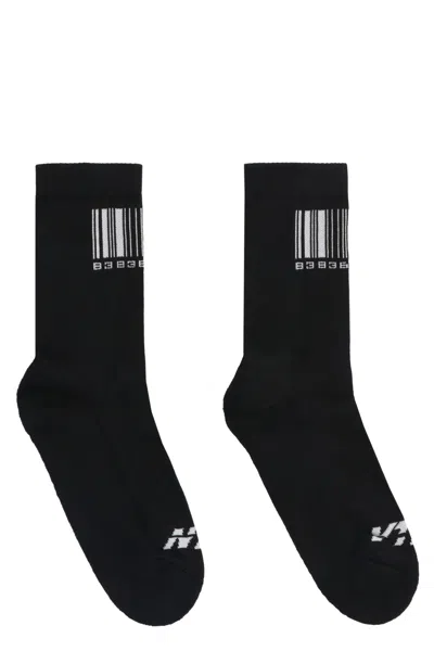 VETEMENTS LOGO COTTON BLEND SOCKS