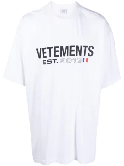 Vetements Cotton T-shirt In White