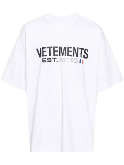 VETEMENTS VETEMENTS LOGO COTTON T-SHIRT