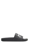 Vetements Logo Detail Rubber Slides In Black