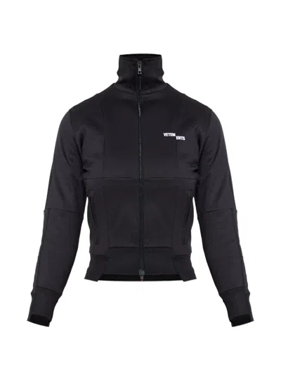 Vetements Logo-detail Zip-fastening Sweatshirt In Black