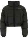 Vetements Slate Polyester Down Jacket In Black
