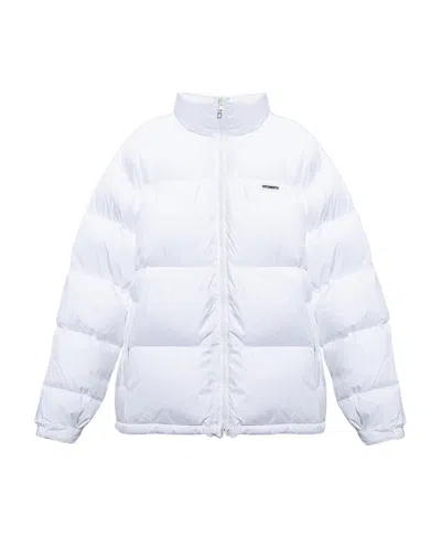 Vetements Logo Down Jacket In White