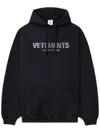 Vetements Logo-embellished Hoodie In Black