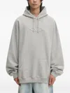 Vetements Gray 3d Oval Logo Oversized Hoodie In Gray