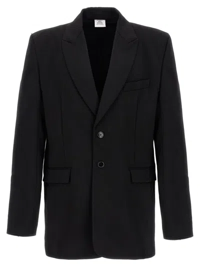Vetements Logo Embroidered' Blazer In Black