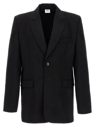 VETEMENTS LOGO EMBROIDERED BLAZER
