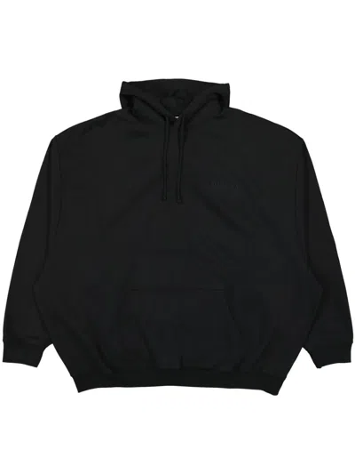 Vetements Logo-embroidered Hoodie In Black
