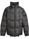 Vetements Dark Brown Polyester Down Jacket In Black