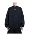 Vetements Two-tone Oversized Wool Sweater In Black