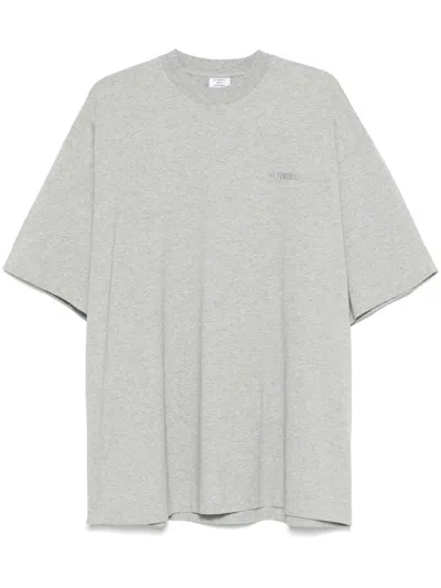 Vetements Logo-embroidered T-shirt In White