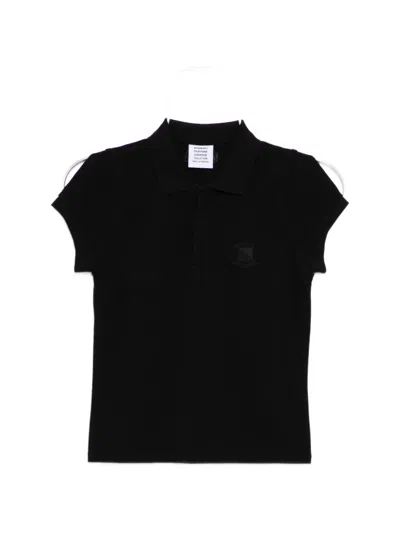Vetements Logo-embroidered Top In Black