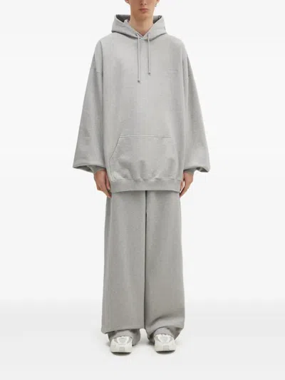 Vetements Logo-embroidered Track Pants In Gray