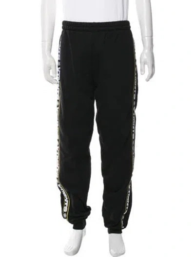 Pre-owned Vetements Logo Graphic Print Lounge Bottoms In Black