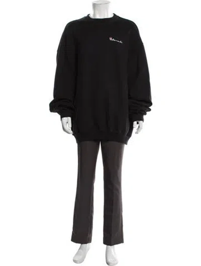 Pre-owned Vetements Logo Graphic Print Sweatshirt In Black