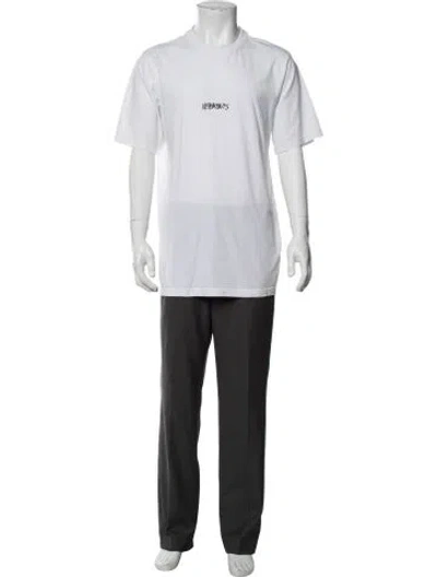 Pre-owned Vetements Logo Graphic Print T-shirt In White