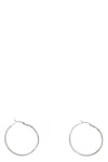 Vetements Logo Hoop Earrings In Grigio