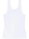Vetements Logo-embroidered Ribbed Tank Top In White