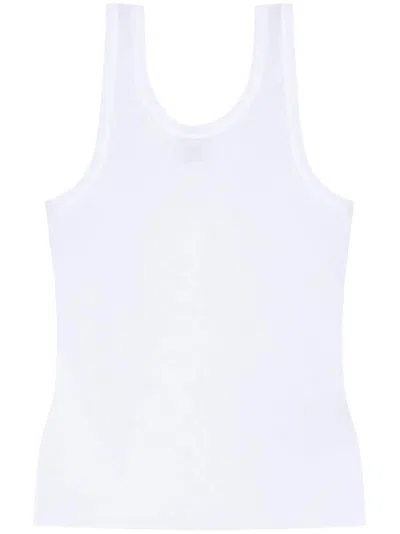 Vetements Logo-jacquard Tank Top In White