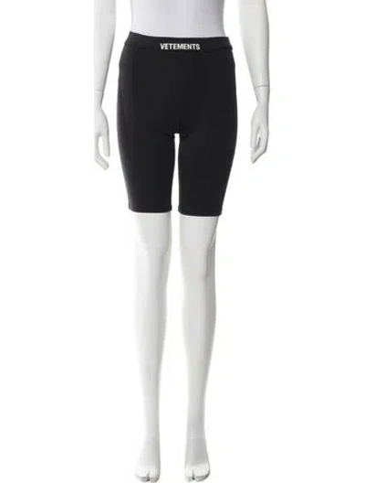 Pre-owned Vetements Logo Knee-length Shorts In Black