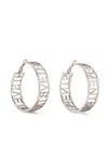 Vetements Logo Lettering-detail Hoop Earrings In Silver