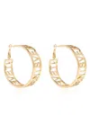 VETEMENTS VETEMENTS LOGO LETTERING HOOP EARRINGS