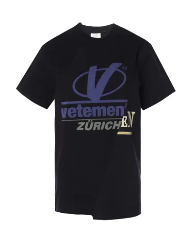 Vetements Logo Logo T-shirt In Black