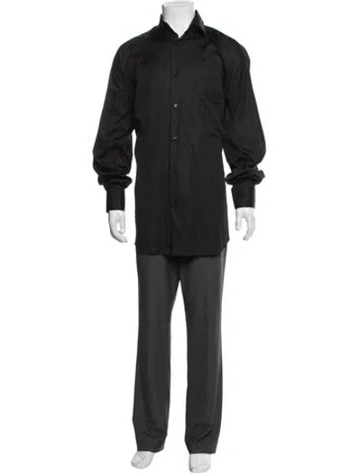 Pre-owned Vetements Logo Long Sleeve Dress Shirt W/ Tags In Black
