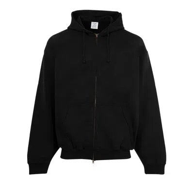 Pre-owned Vetements Logo Oversized Zip-up Hoodie 'black' | Men's Size M
