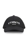 Vetements Logo Paris Baseball Cap In Black