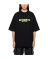 Vetements T-shirt Mit Logo-print In Black