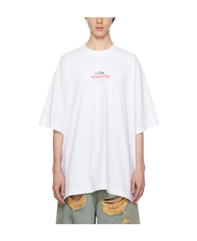 Vetements Logo-print Cotton T-shirt In White
