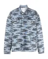 Vetements Logo-print Denim Jacket In Blue