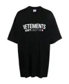 Vetements Logo-print Drop-shoulder T-shirt In Black